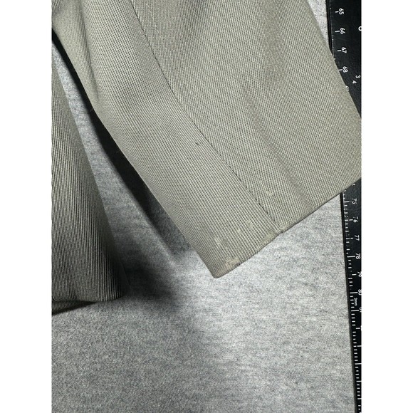 Talbots Size 14P Green Button Front Jacket Mandarin Collar Wool Blend Women - Picture 5 of 12